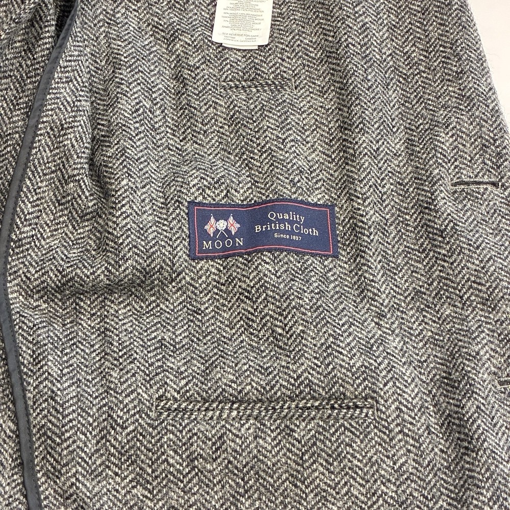 J.Crew Ludlow Moon Herringbone Tweed Wool Blazer 38R Gray Sport Coat Preppy - Picture 9 of 16